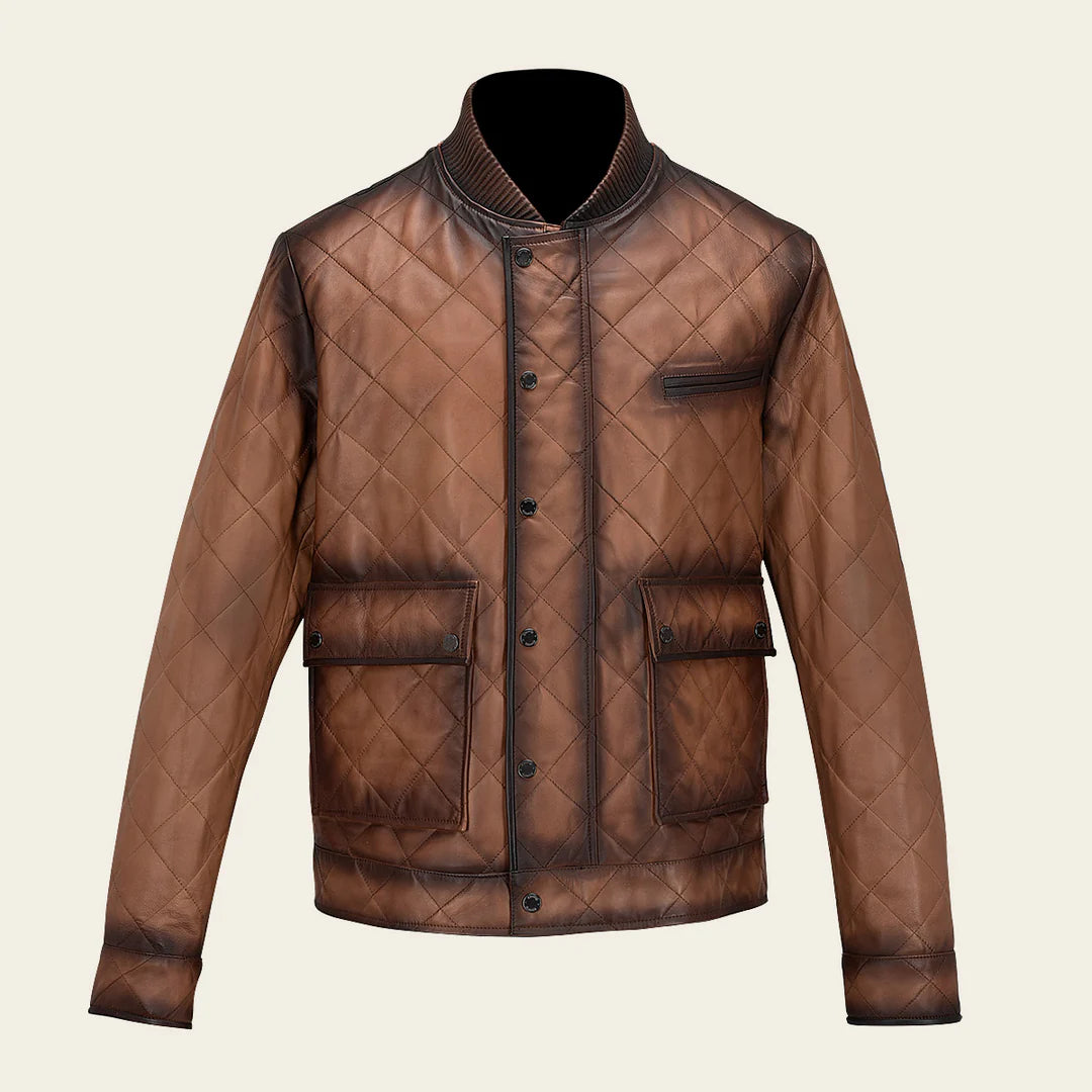 H317COC- Cuadra honey dress casual fashion leather jacket for men – Kuet.us