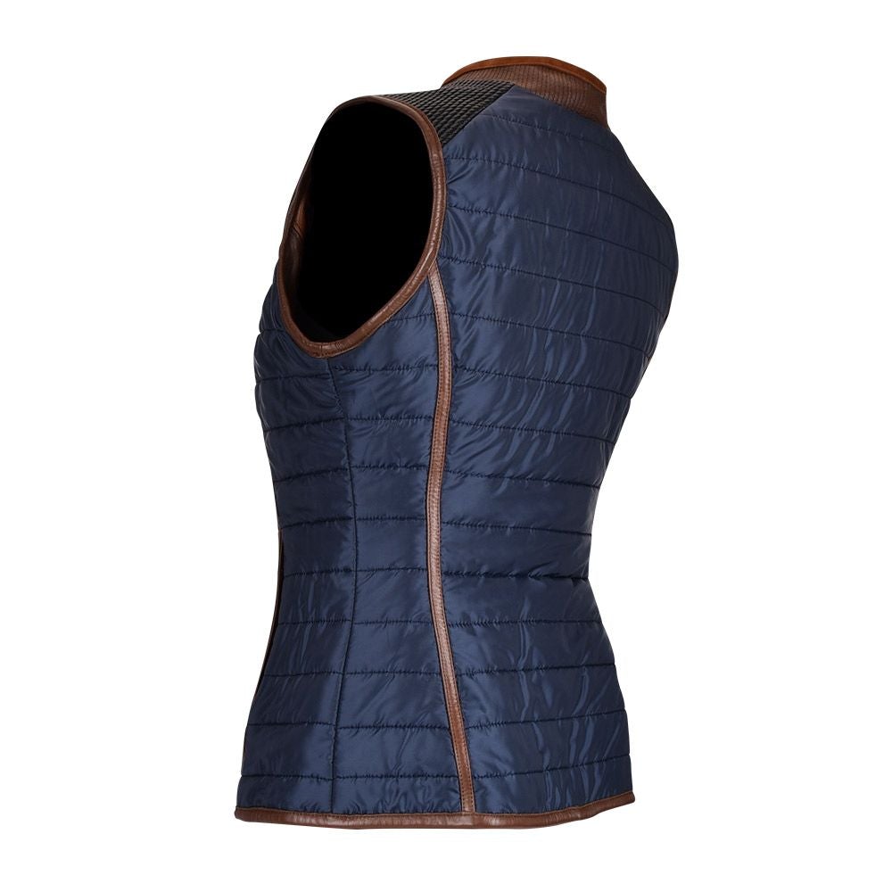 M253COB - Cuadra brown western fashion soft lambskin reversible vest for women-Kuet.us