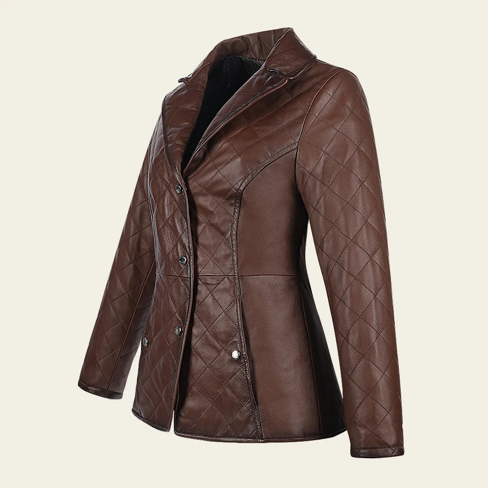 M347BOB - Cuadra brown western fashion lambskin leather jacket for women