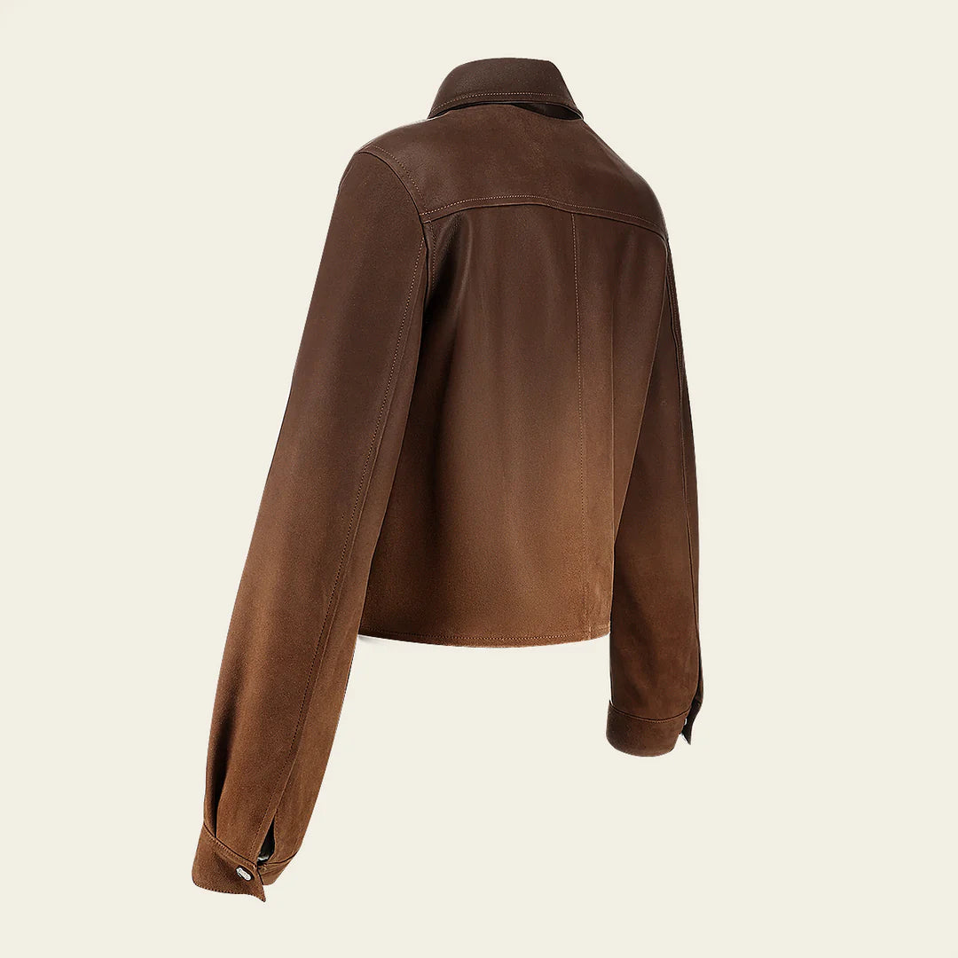 M374BOB - Cuadra honey dress casual fashion leather jacket for women