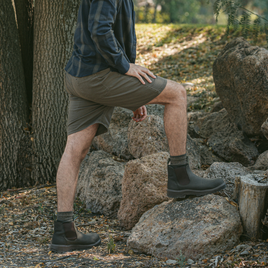 Proxon - Olive Soft Toe Suede Leather Work Chelsea Boots for Men