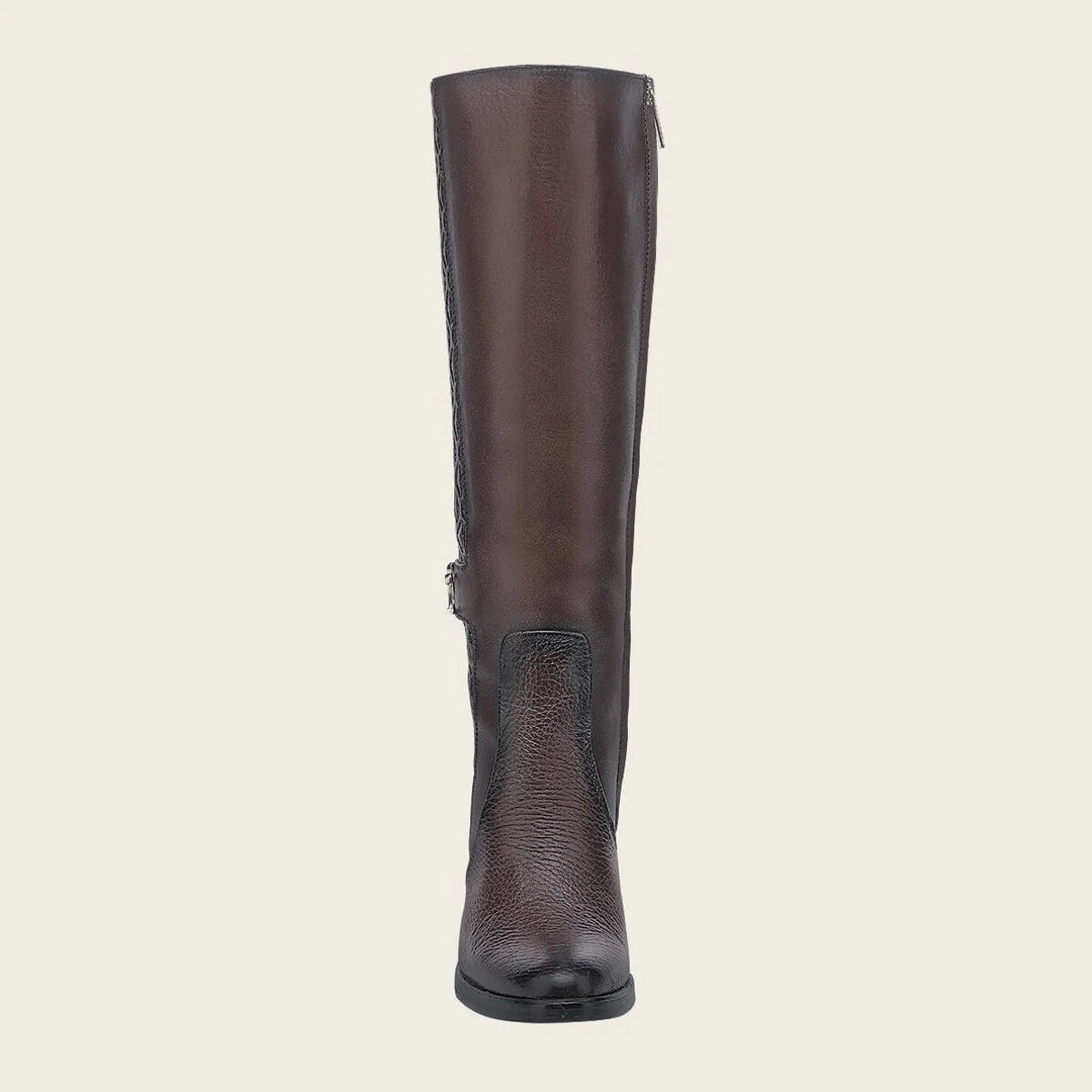 T40VNRS - Cuadra brown western cowgirl cowhide leather boots for women