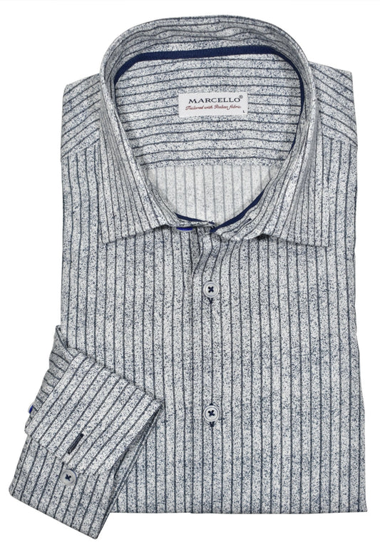 CMW4662 - Cuadra blue casual fashion cotton shirt for men-Kuet.us