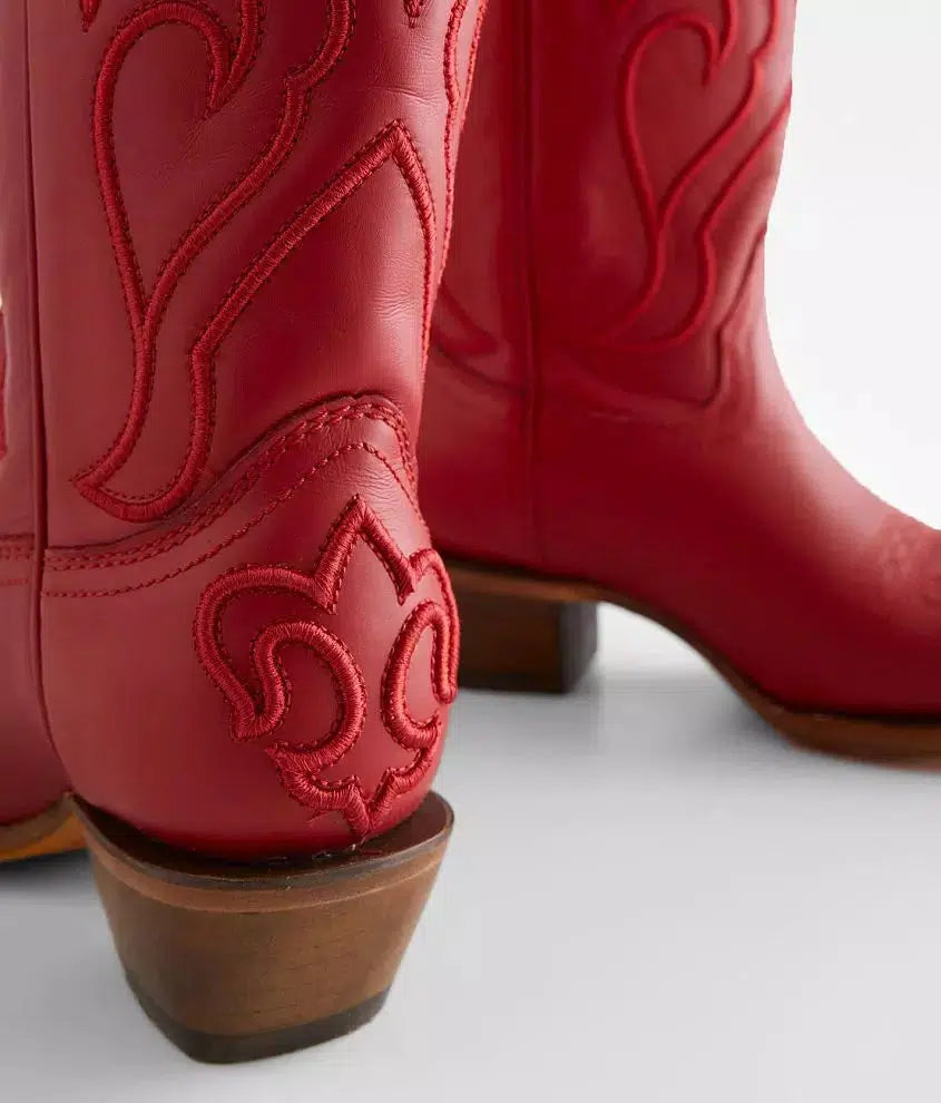 Z5073 - Corral Red western cowgirl leather boots for women-Kuet.us
