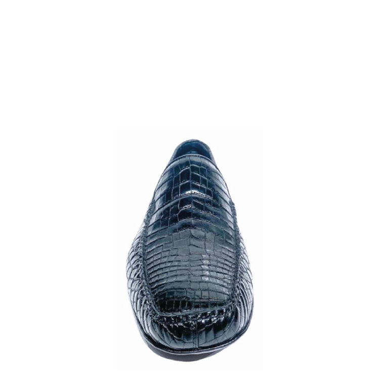 A01NPNP - Cuadra black casual crocodile leather driver moccasins for men-Kuet.us