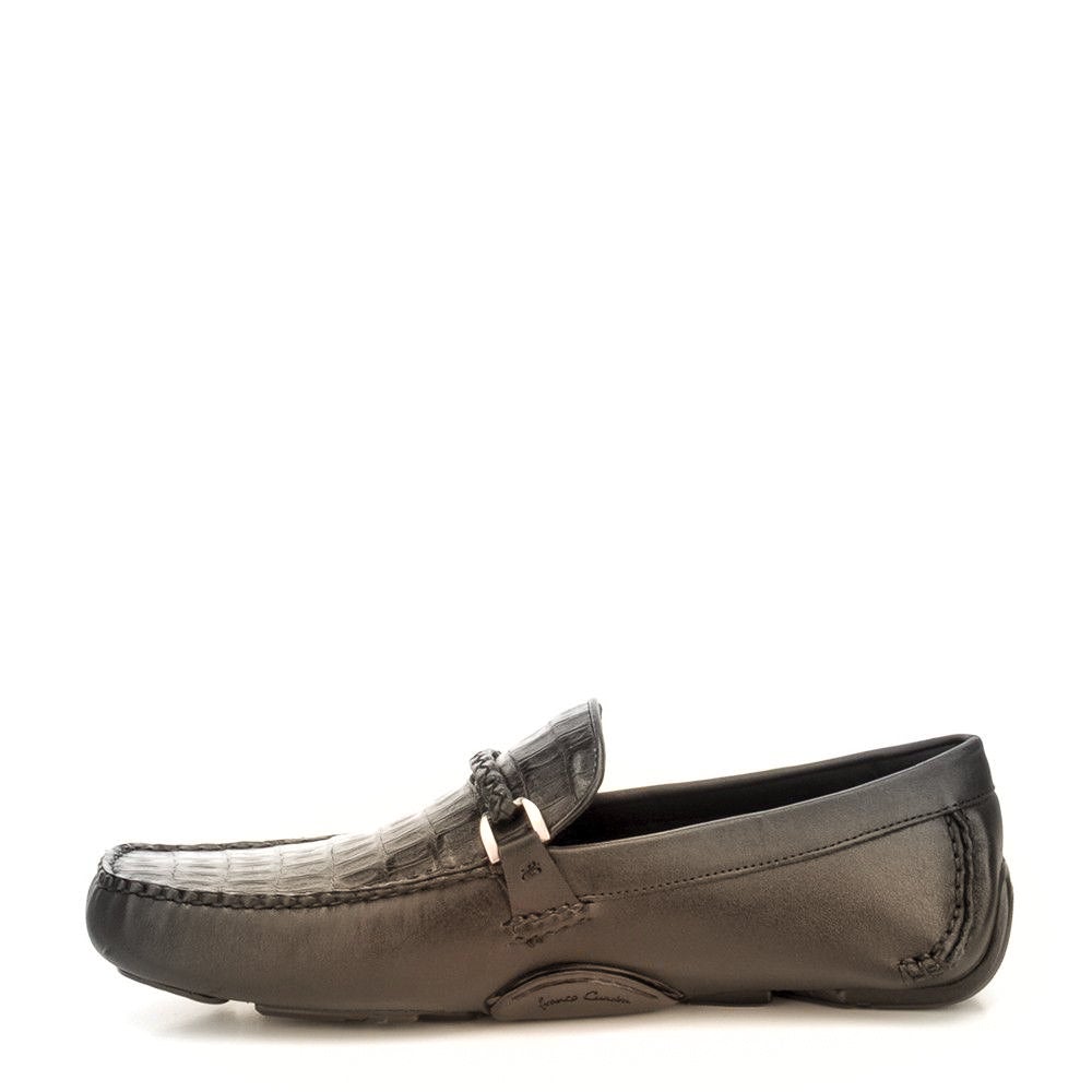 A03CWUX - Cuadra brown casual caiman driving moccasin shoes for men-Kuet.us