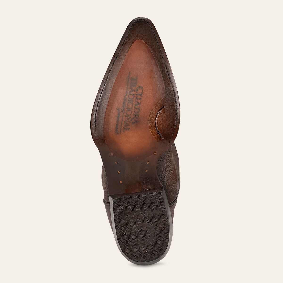 B22PVE - Cuadra brown dress cowboy deer leather boots for men-Kuet.us