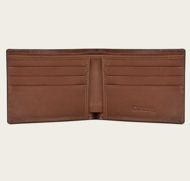 B2910PI - Cuadra Chestnut Classic Python Bi Fold Wallet for Men