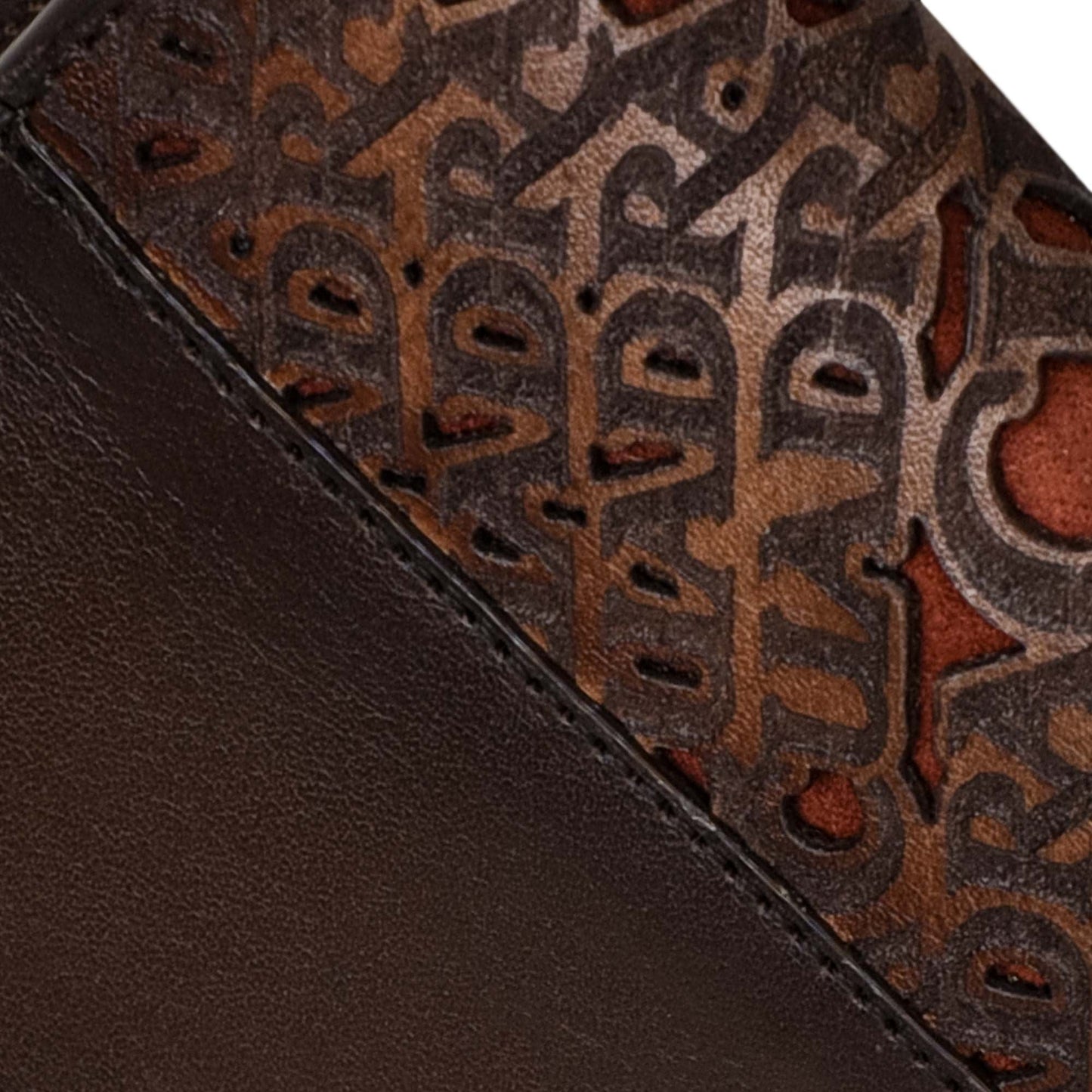 B3033LT - Cuadra brown casual fashion lizard leather bi fold wallet for men-Kuet.us