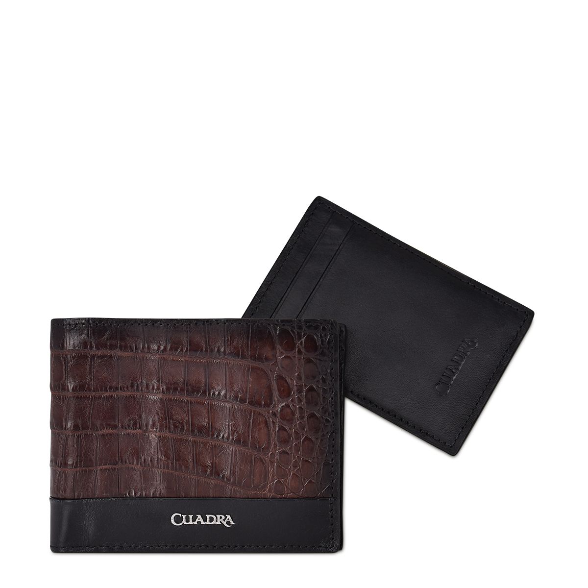 B3041FL - Cuadra brown casual fashion leather bi fold wallet for men-Kuet.us