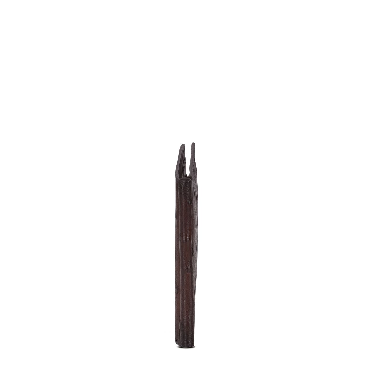 B3042A1 - Cuadra brown tobacco classic full quill ostrich leather bi fold wallet for men-Kuet.us