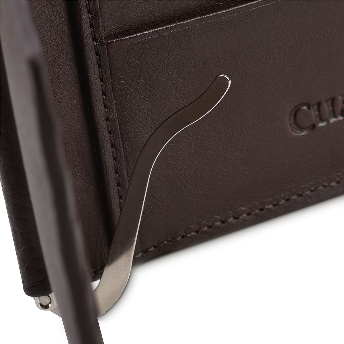 B3042VE - Cuadra chocolate casual fashion deerskin bi fold wallet for men-Kuet.us