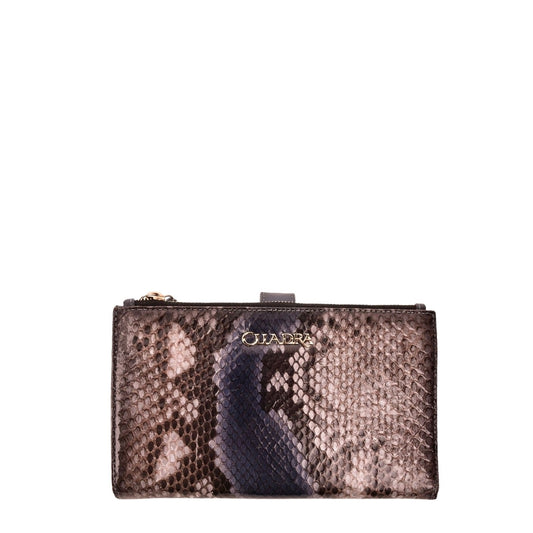 BD212PI - CUADRA NAVY FASHION PYTHON WRISTLET WALLET CLUTCH FOR WOMAN-Kuet.us