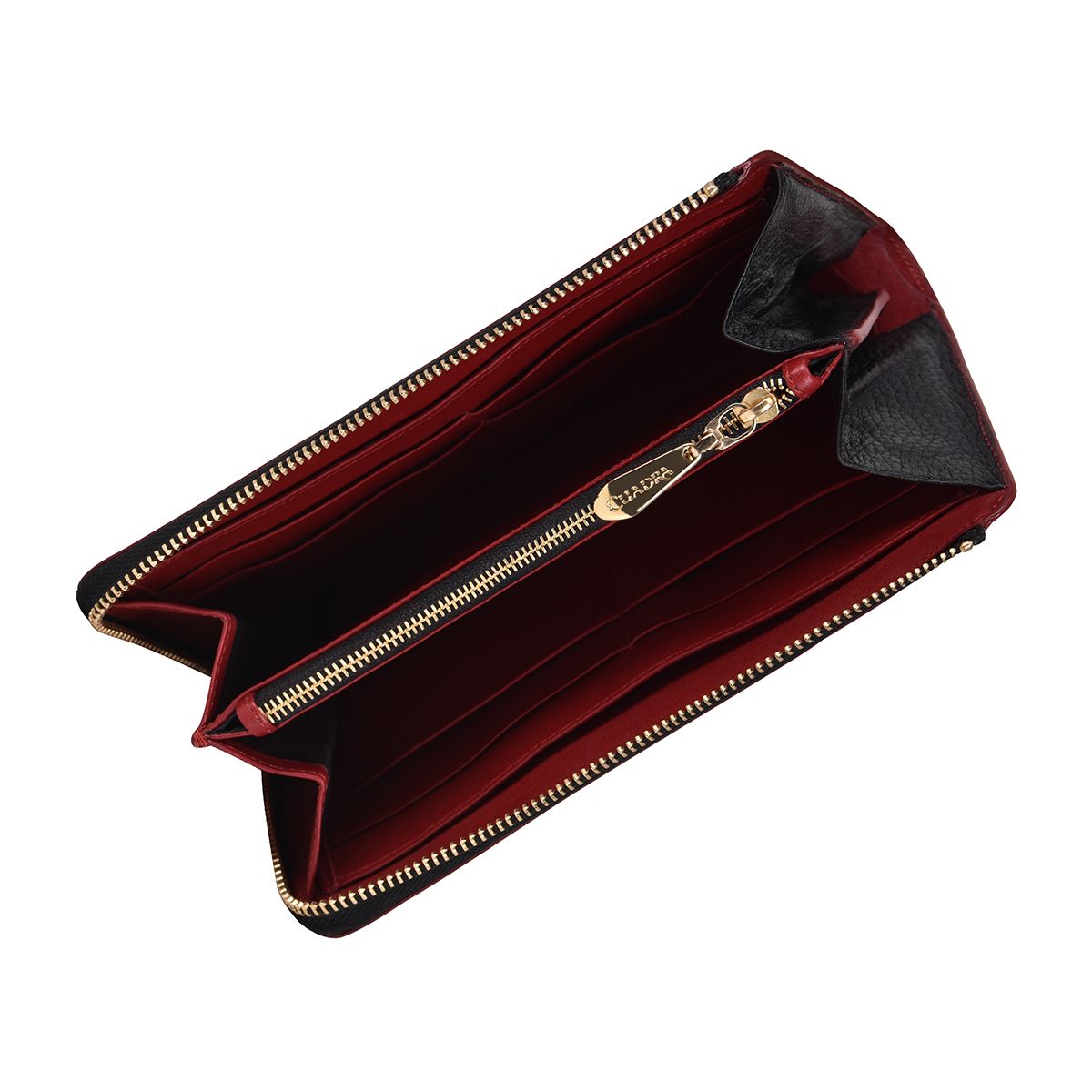 BD222RS - Cuadra black casual fashion cowhide wallet for woman-Kuet.us
