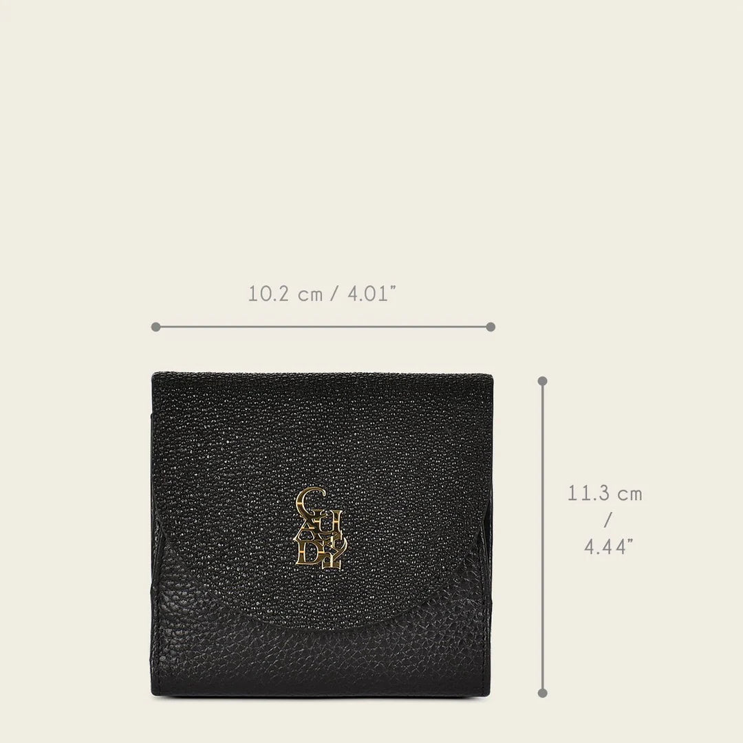 BD234MA - Cuadra Black Casual Fashion Bifold Wallet Clutch for Woman