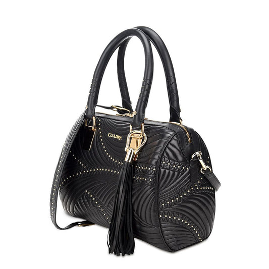 BO337BR - Cuadra black fashion leather purse handbag for women-Kuet.us