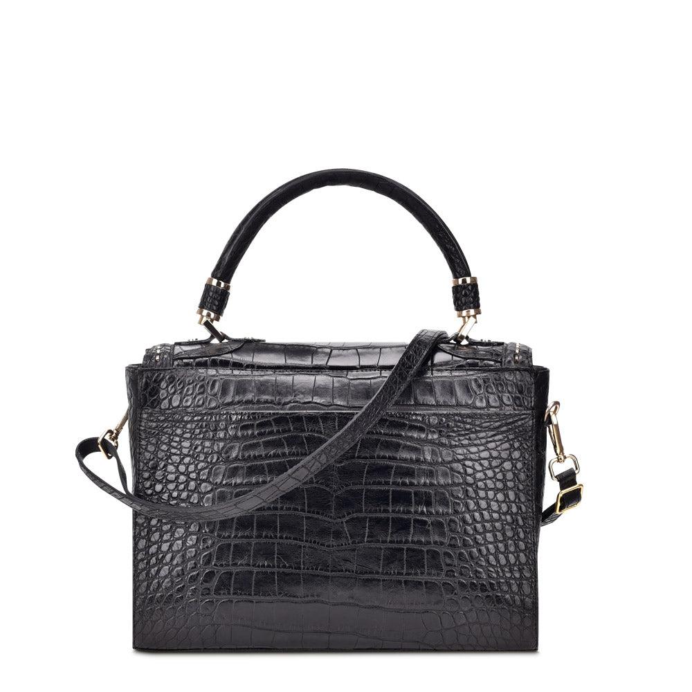 BO376AL - Cuadra black fashion alligator leather ladies purse handbag for women-Kuet.us