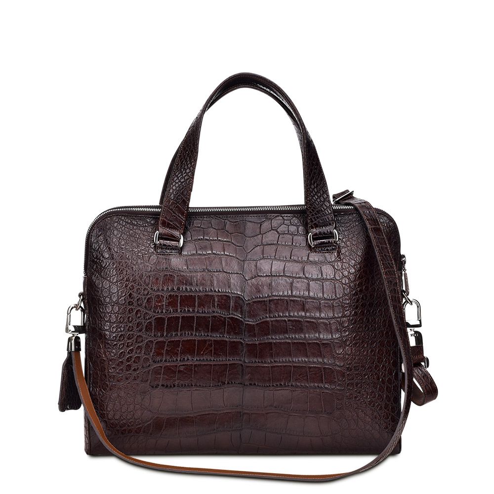 BO421AL - Cuadra brown business casual alligator messenger bag for men / women-Kuet.us