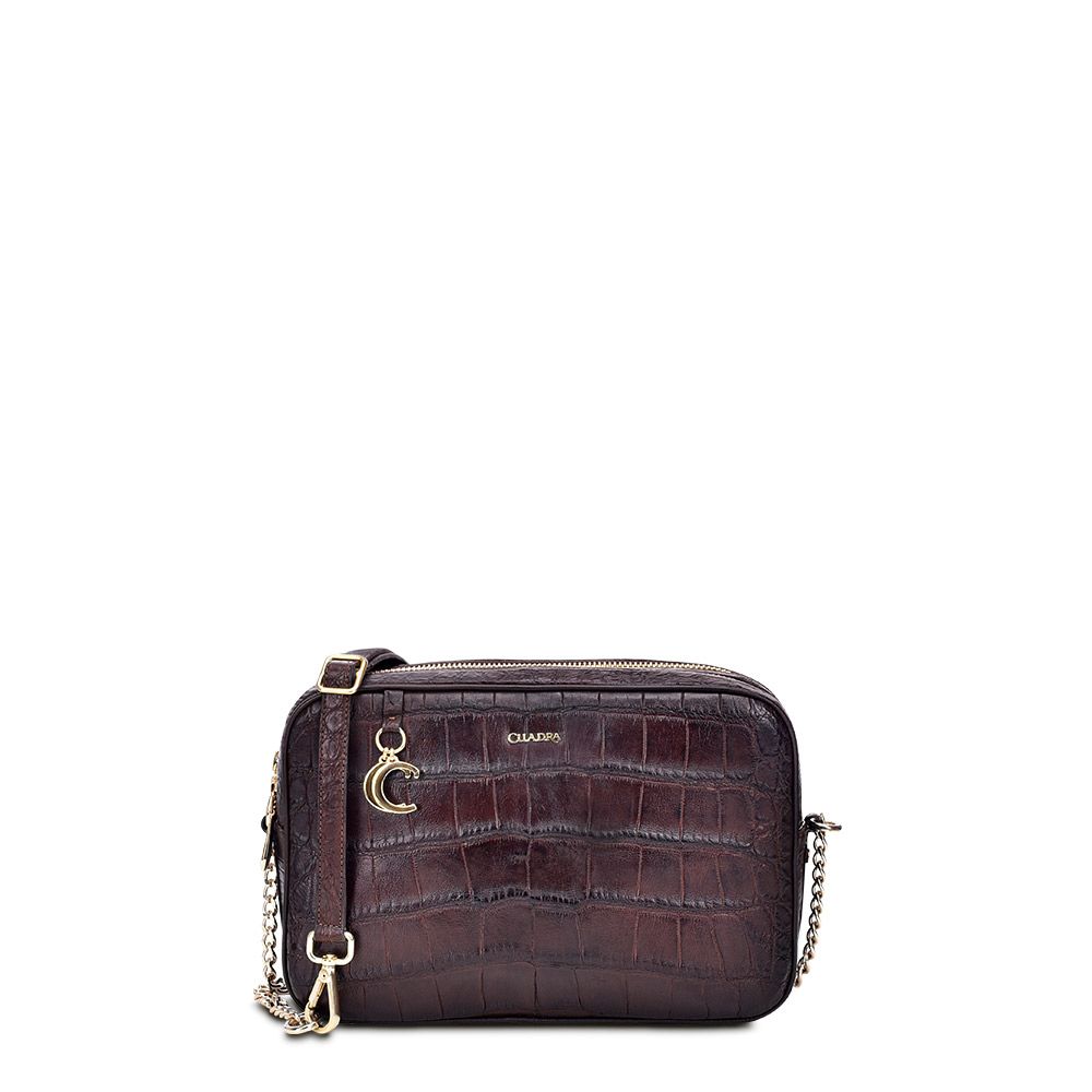 BOD3EAL - Cuadra black dress fashion alligator leather purse for women