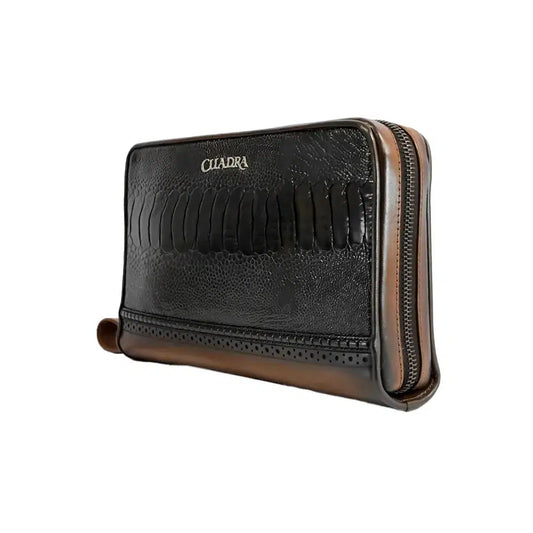 BOC00PA - CUADRA BAG OSTRICH LEG COWHIDE BLACK-Kuet.us