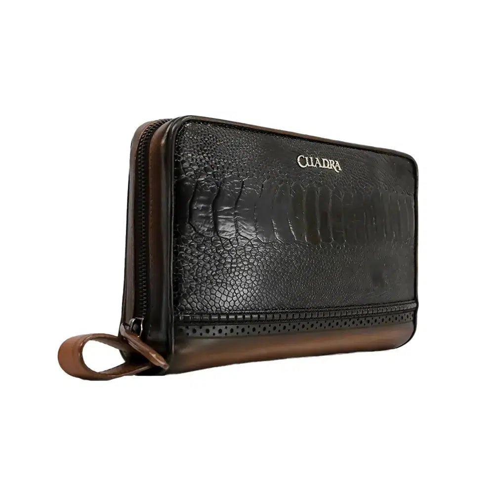 BOC00PA - CUADRA BAG OSTRICH LEG COWHIDE BLACK-Kuet.us