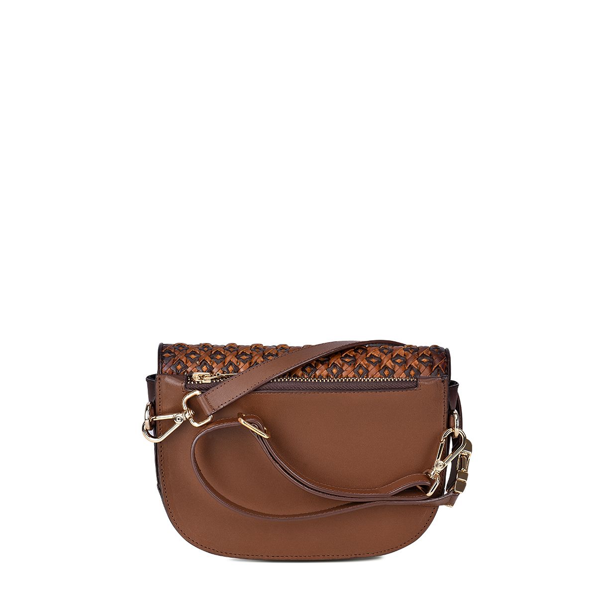 BOD24RS - Cuadra brown fashion leather mini crossbody bag for women-Kuet.us