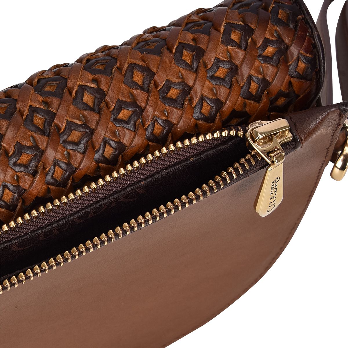 BOD24RS - Cuadra brown fashion leather mini crossbody bag for women-Kuet.us