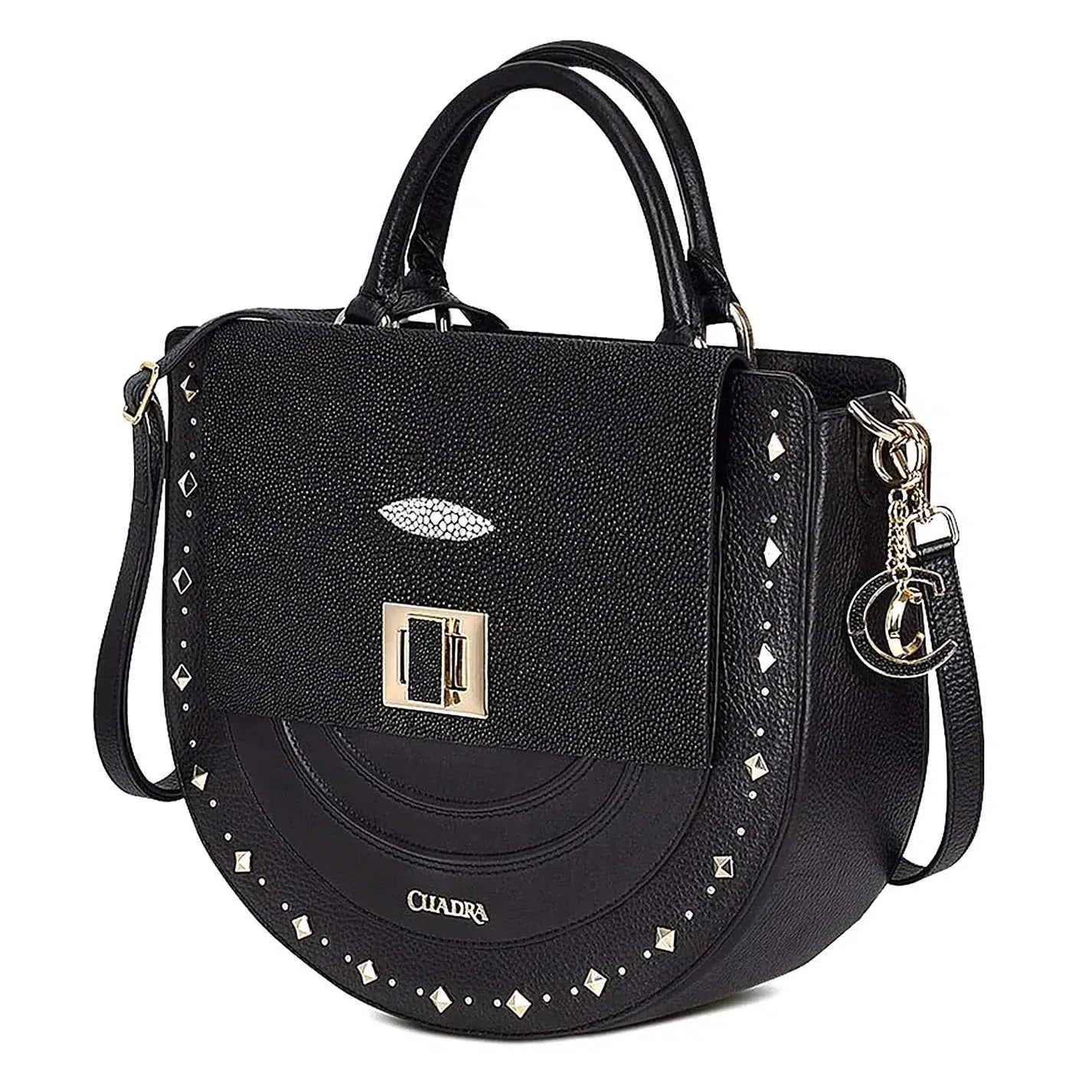 BOD46MA - Cuadra black fashion stingray crossbody bag for women-Kuet.us