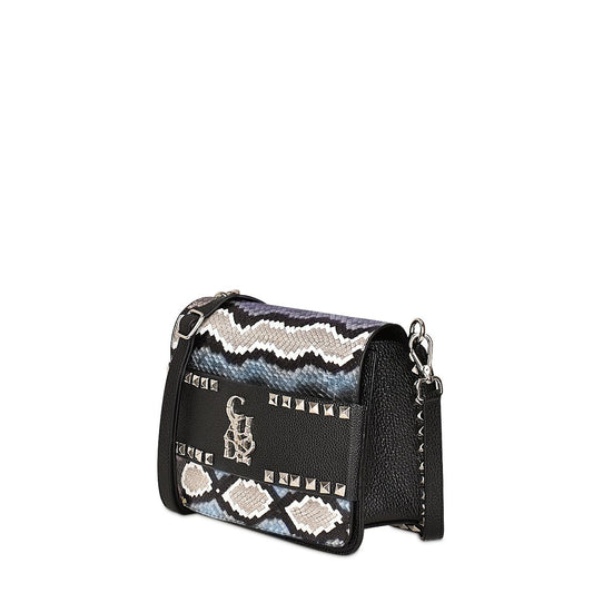 BOD61PI - Cuadra blue dress fashion python handbag for women-Kuet.us