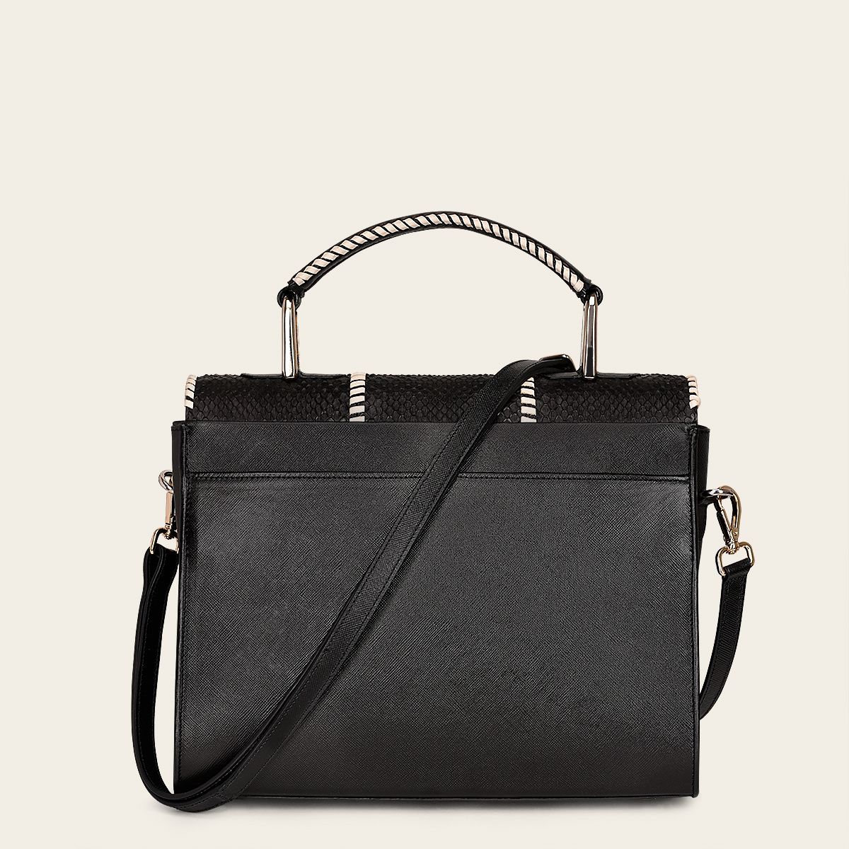 BOD86PI - Cuadra black western fashion python bag for women-Kuet.us