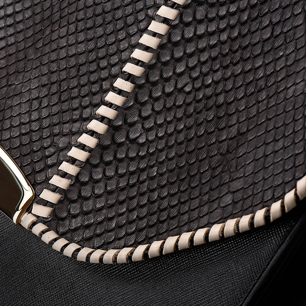 BOD86PI - Cuadra black western fashion python bag for women-Kuet.us