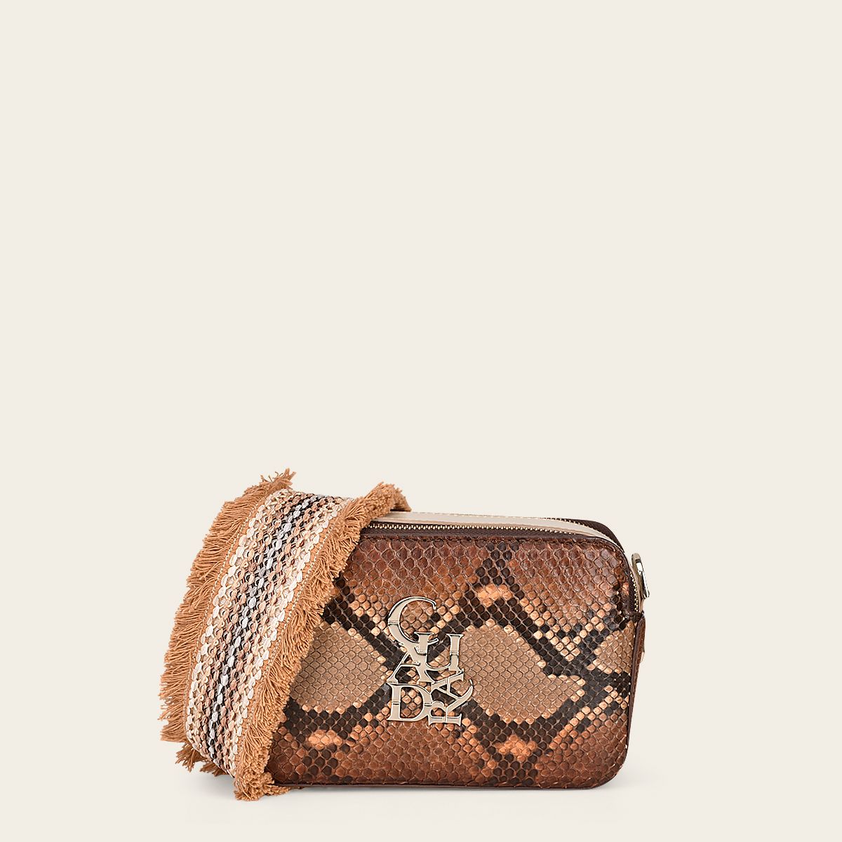 BOD90PI - Cuadra honey dress fashion python handbag for