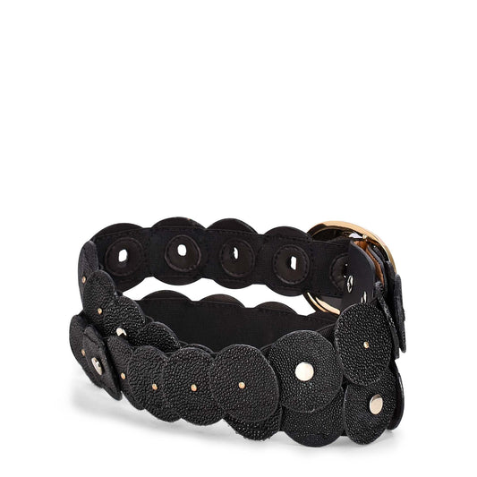CD962MA - Cuadra black fashion Paris Texas stingray belt for women-Kuet.us