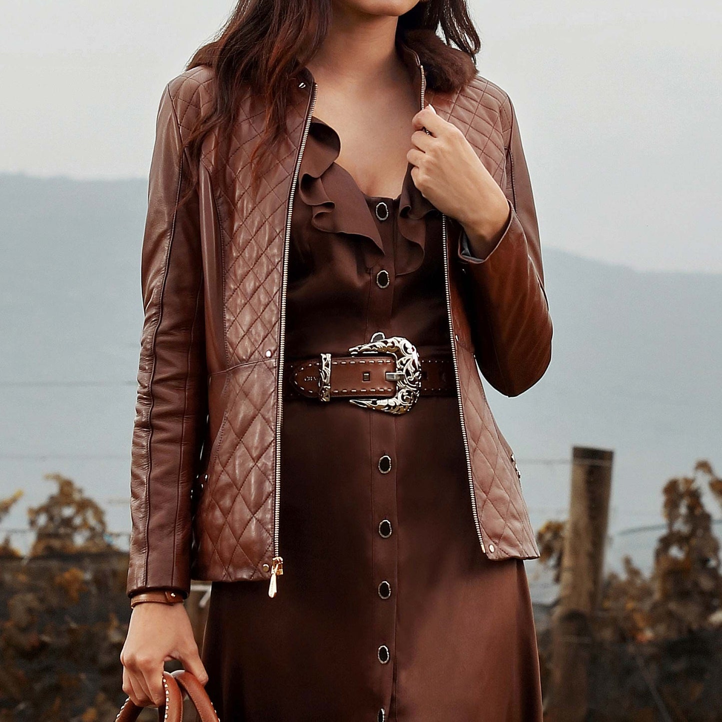 CD974RS - Cuadra honey cowboy Paris Texas leather belt for women-Kuet.us