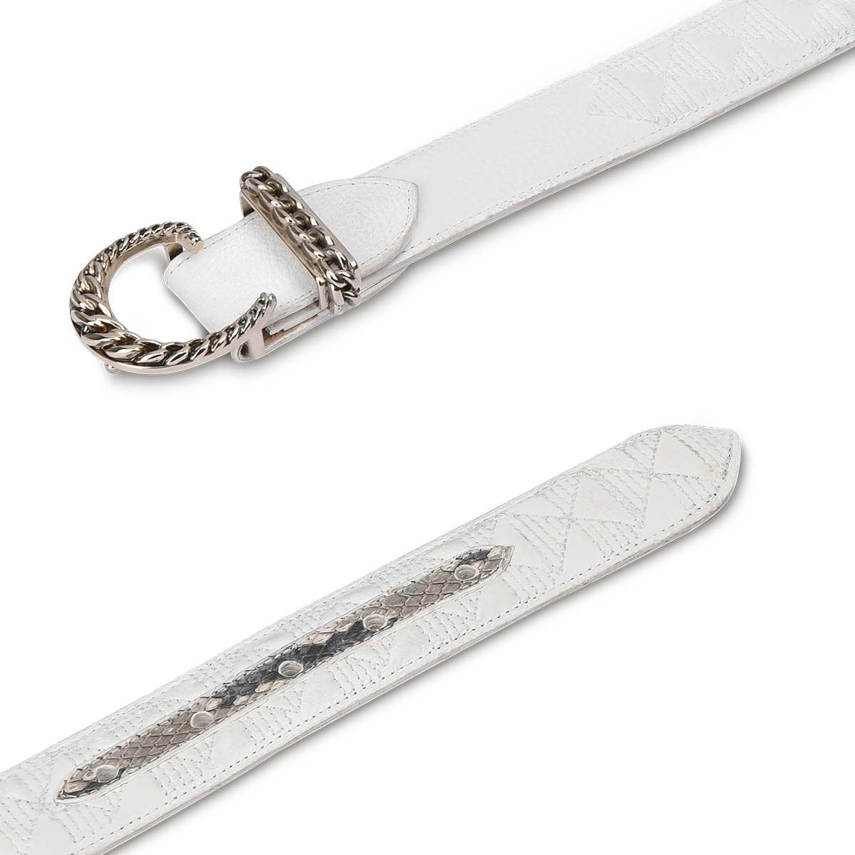 CDA01PP - Cuadra white casual fashion cowhide leather belt for women .-Kuet.us
