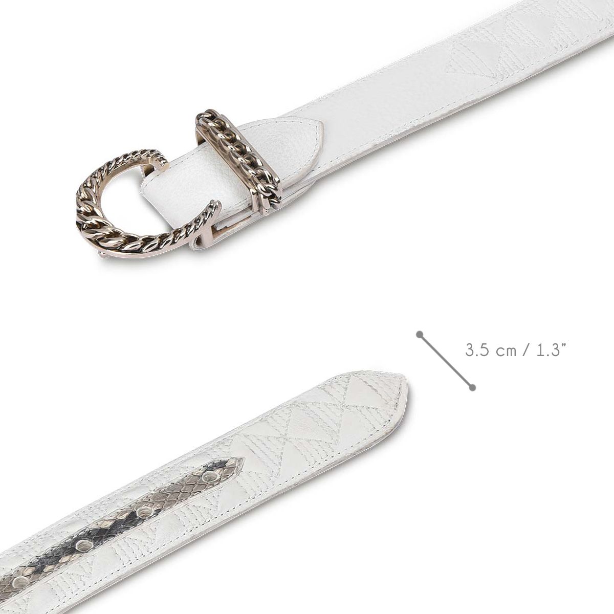 CDA01PP - Cuadra white casual fashion cowhide leather belt for women .-Kuet.us