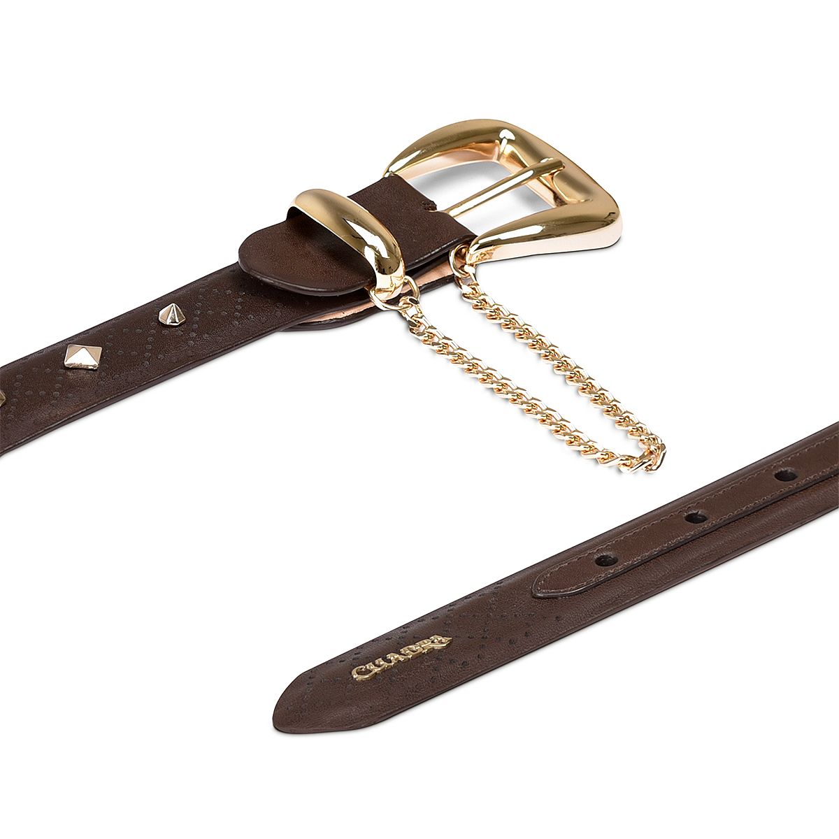 CDA11RS - Cuadra brown casual cowhide belt for woman-Kuet.us