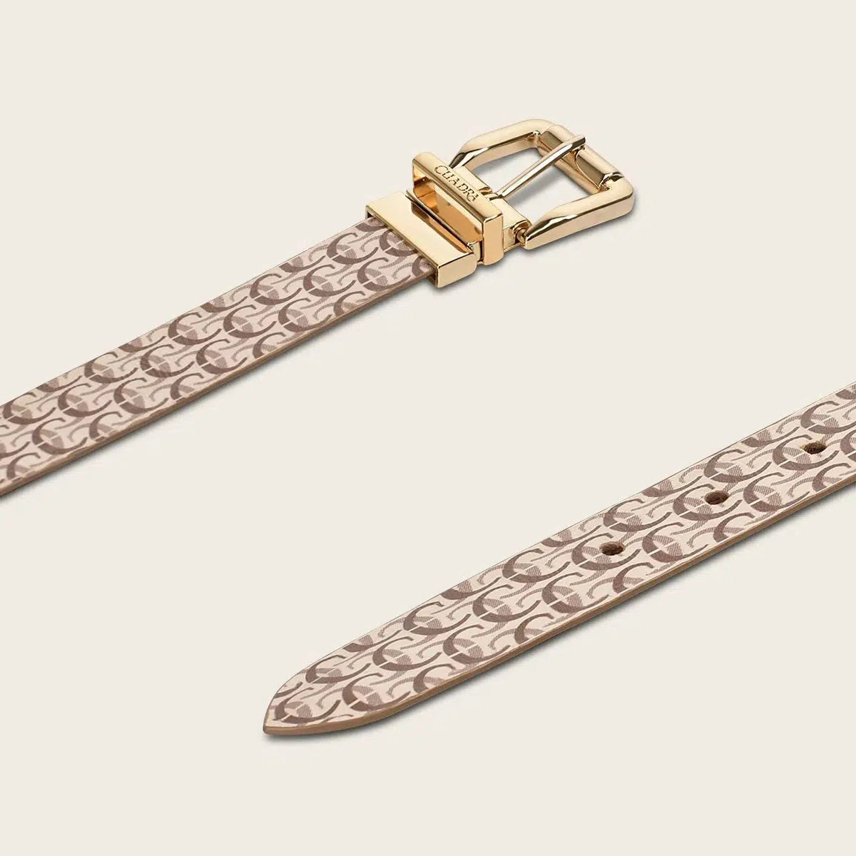 CDA18RS - Cuadra beige casual fashion cowhide belt for woman-Kuet.us