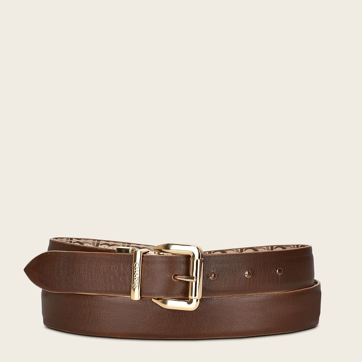 CDA18RS - Cuadra beige casual fashion cowhide belt for woman-Kuet.us