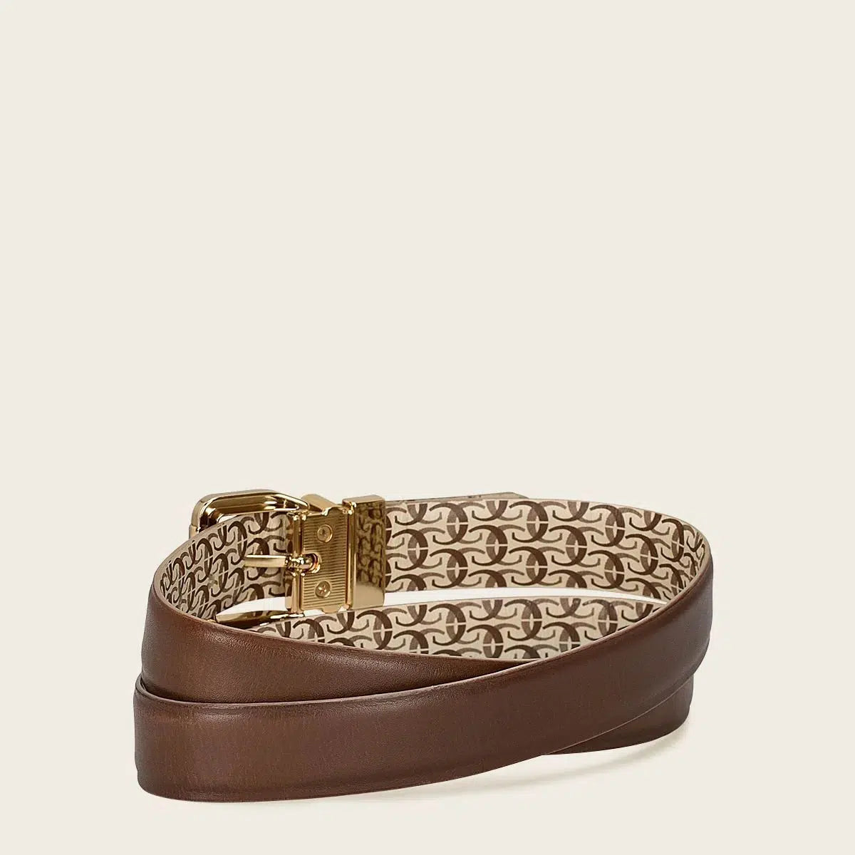 CDA18RS - Cuadra beige casual fashion cowhide belt for woman-Kuet.us