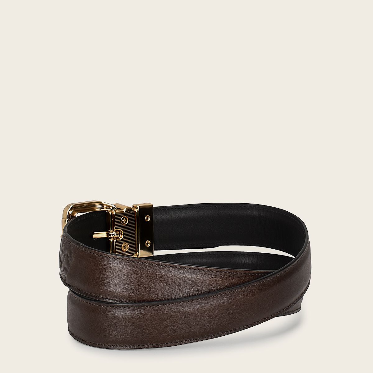 CDA19RS - Cuadra chocolate casual fashion cowhide belt for woman-Kuet.us