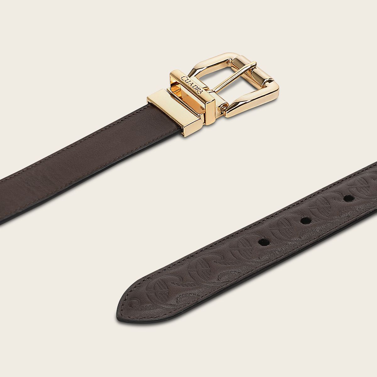 CDA19RS - Cuadra chocolate casual fashion cowhide belt for woman-Kuet.us