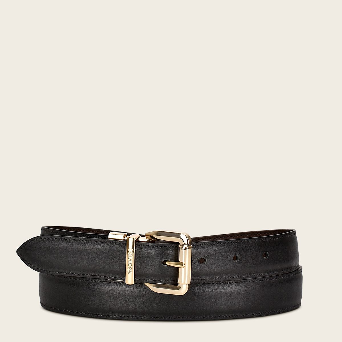 CDA19RS - Cuadra chocolate casual fashion cowhide belt for woman-Kuet.us