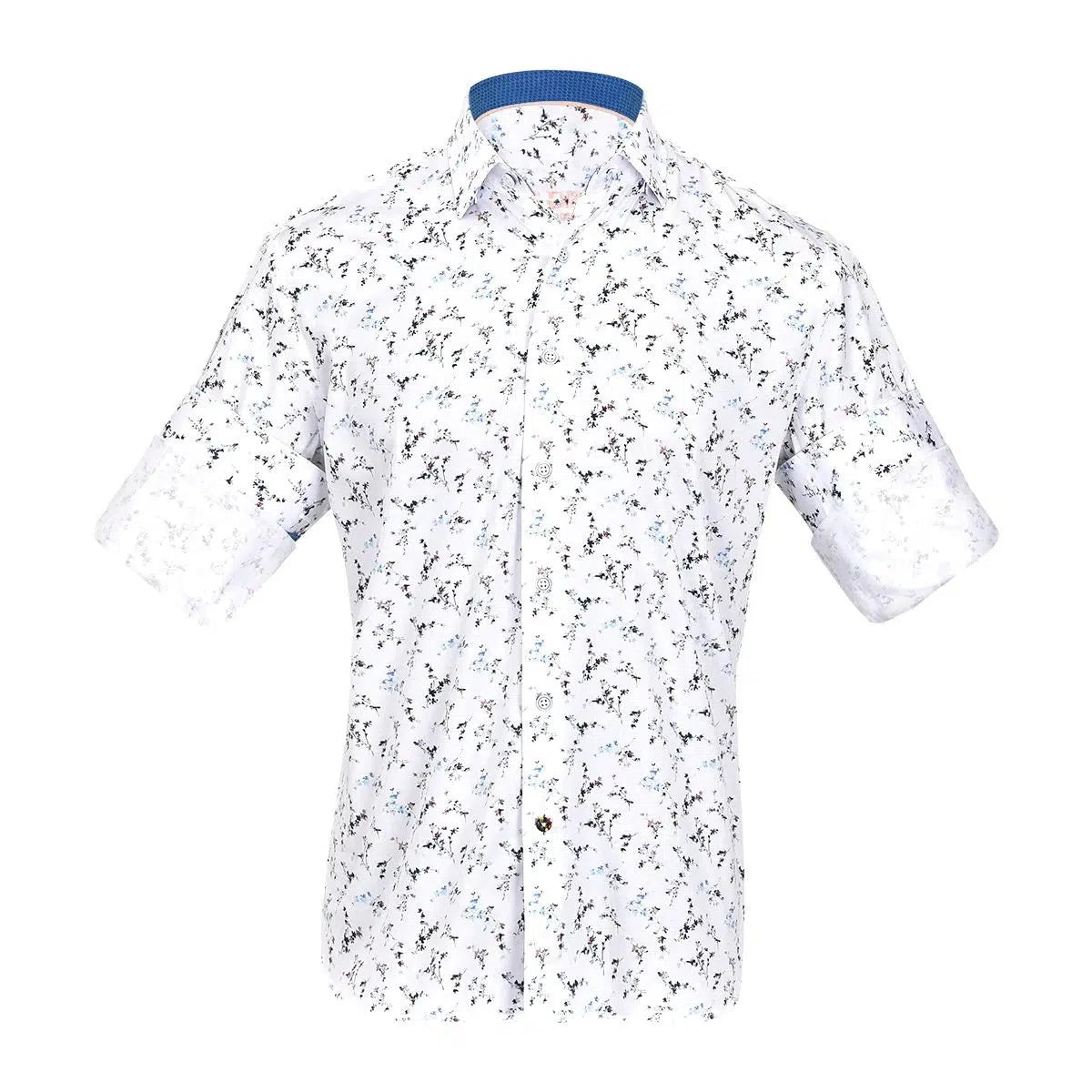 CM04609 - Cuadra white casual fashion short sleeve cotton shirt.-Kuet.us