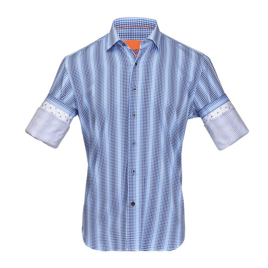 CM04619 - Cuadra blue casual fashion long sleeve cotton shirt for men.-Kuet.us