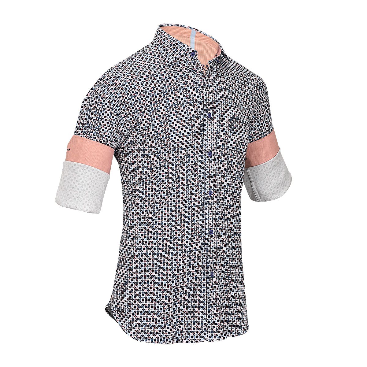 CM04682 - Cuadra multicolor fashion western long sleeve cotton shirt for men-Kuet.us