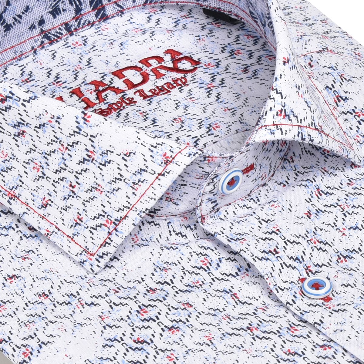 CM0W476 - Cuadra white fashion casual fractured abstract shirt for men-Kuet.us