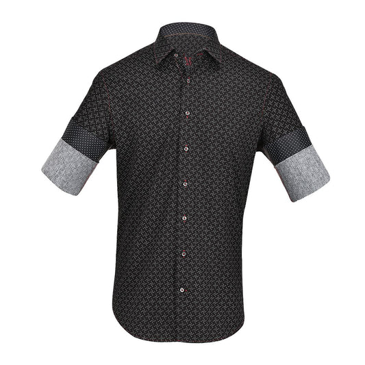 CM0W551 - Cuadra black casual fashion cotton shirt for men-Kuet.us