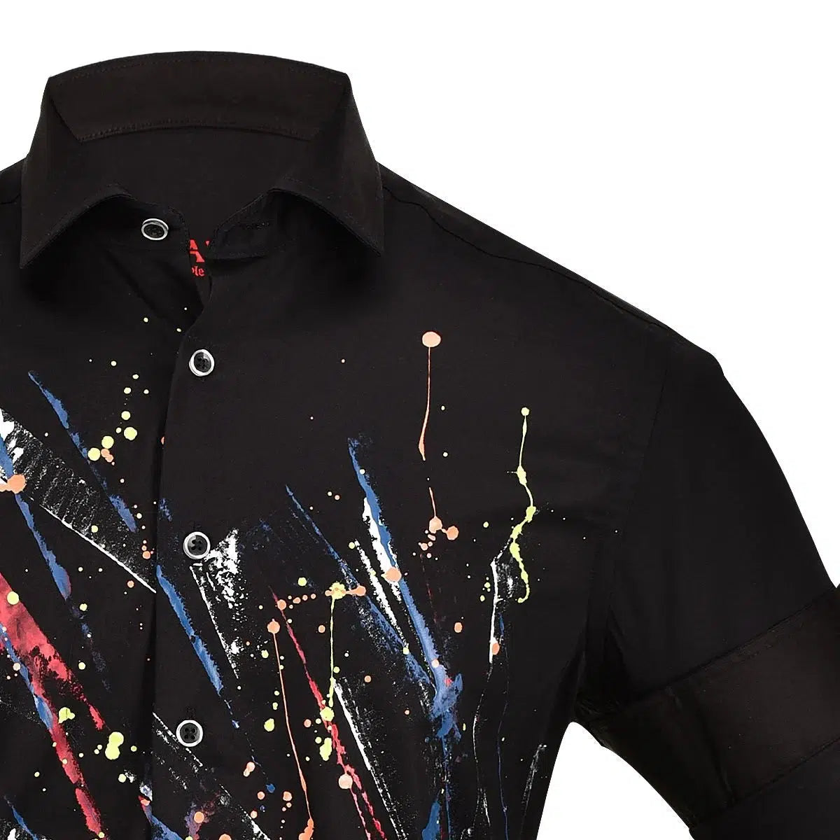 CM0W583 - Cuadra black casual fashion hand painted shirt for