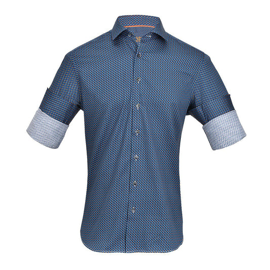 CM0W595 - Cuadra navy casual fashion cotton shirt for men-Kuet.us